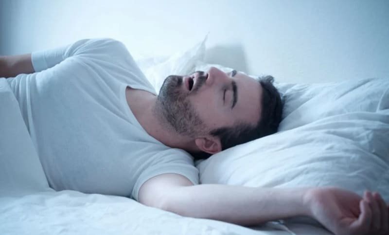 man snoring