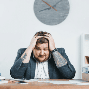 man worried