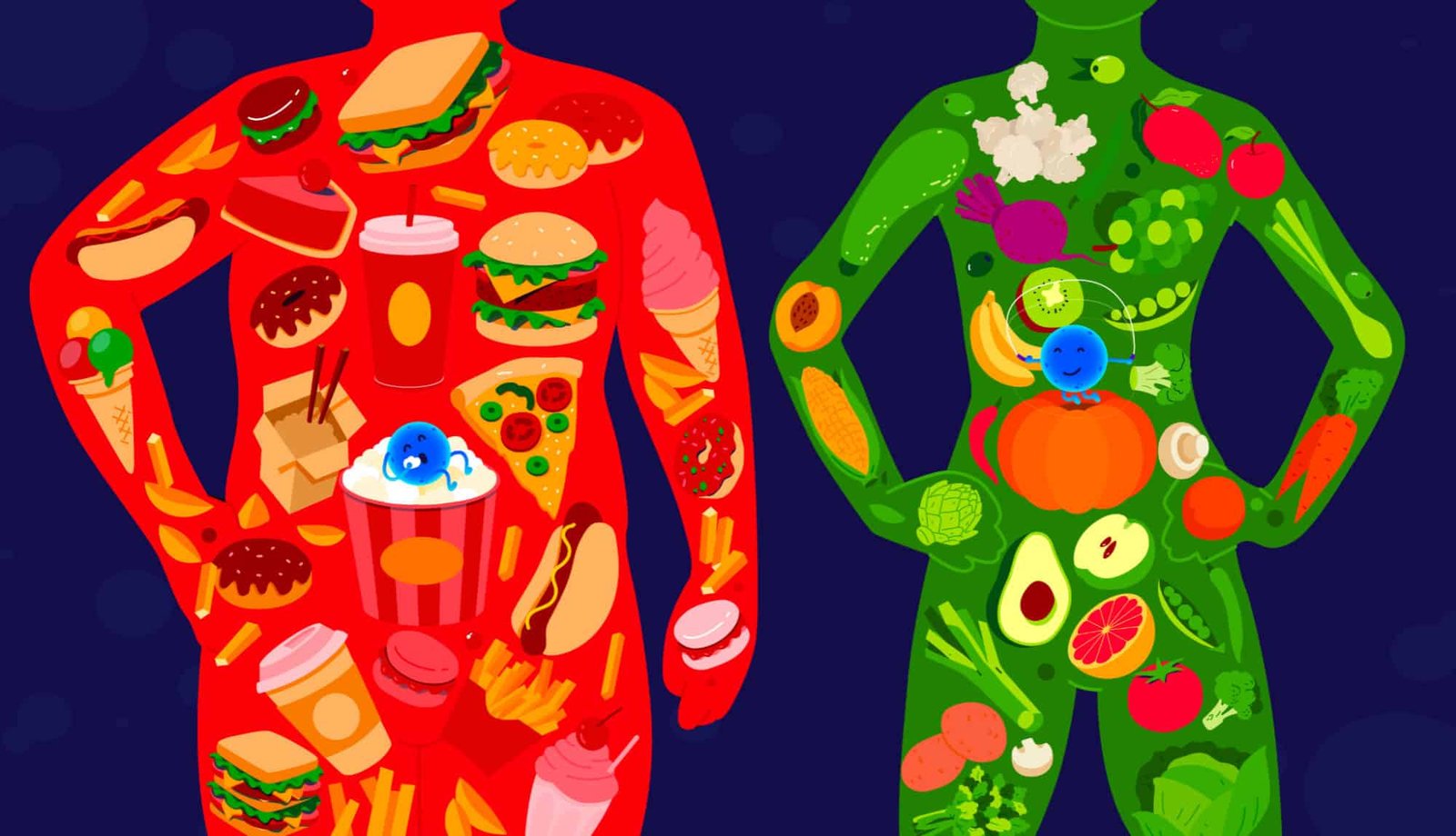 two bodies different guts